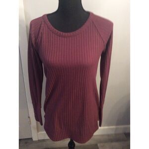 Chasor Burgandy Stretch Top Waffle Size Small S VNC Womens